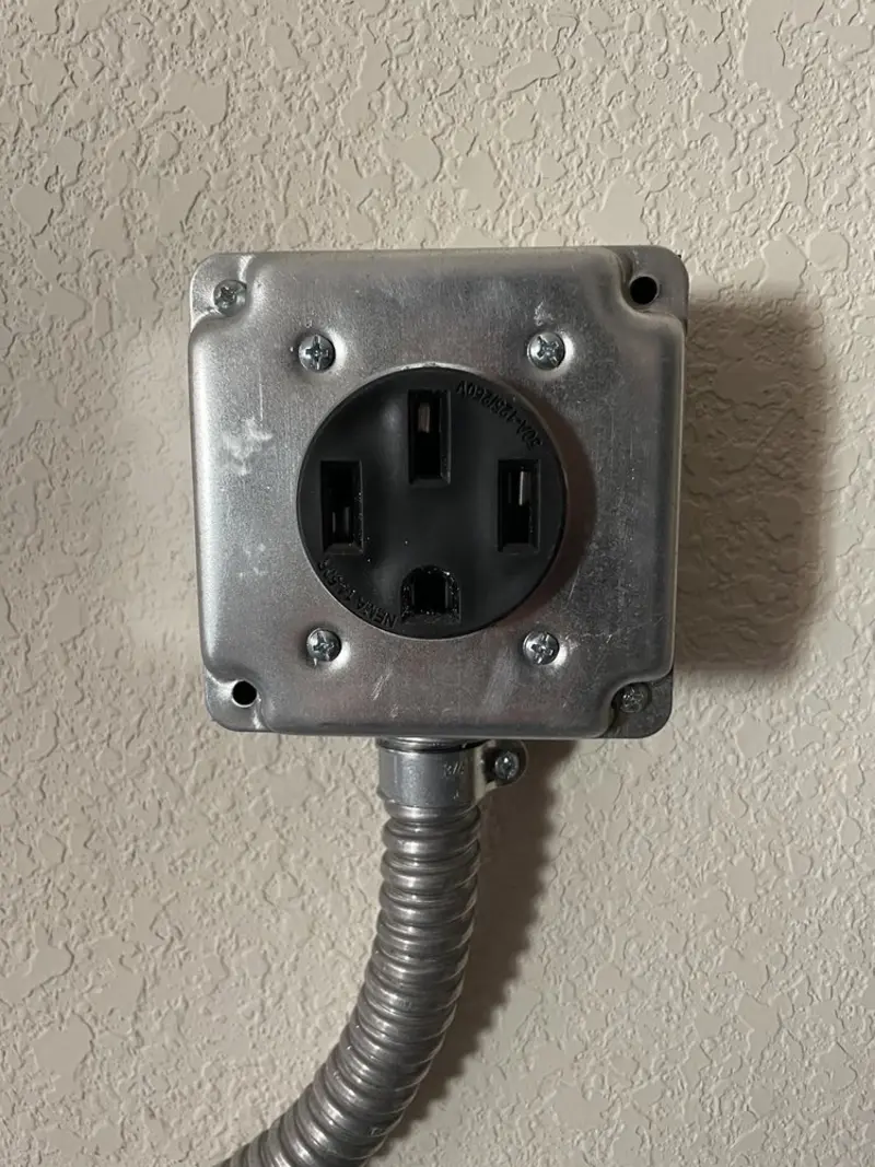 NEMA 14-50 outlet installed for Electrical Panel Upgrade in Temple